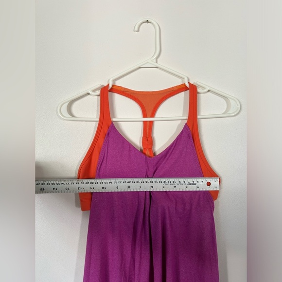 Lululemon Practice Freely TankPink And Orange Size 8 - Picture 4 of 7